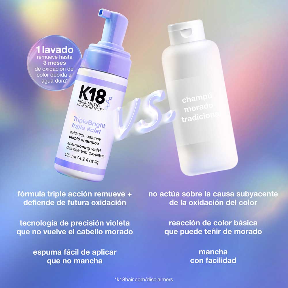 TRIPLEBRIGHT OXIDATION DEFENSE PURPLE SHAMPOO FOAM (SHAMPOO MORADO EN ESPUMA)